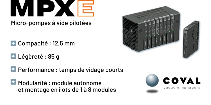 Micro-pompes à vide pilotées série MPXE